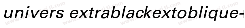 univers extrablackextoblique字体转换